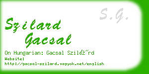 szilard gacsal business card